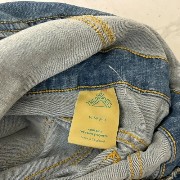 Therabouts Girls Overalls Coveralls Sz 14.5P Plus Blue Denim Jeans Buckl… - Picture 6 of 6
